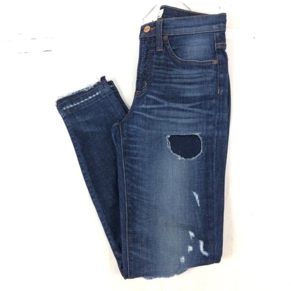 J. Crew Sz 26 Lookout High Rise Skinny Cotton Stretch Denim Jeans‎ - Picture 3 of 9